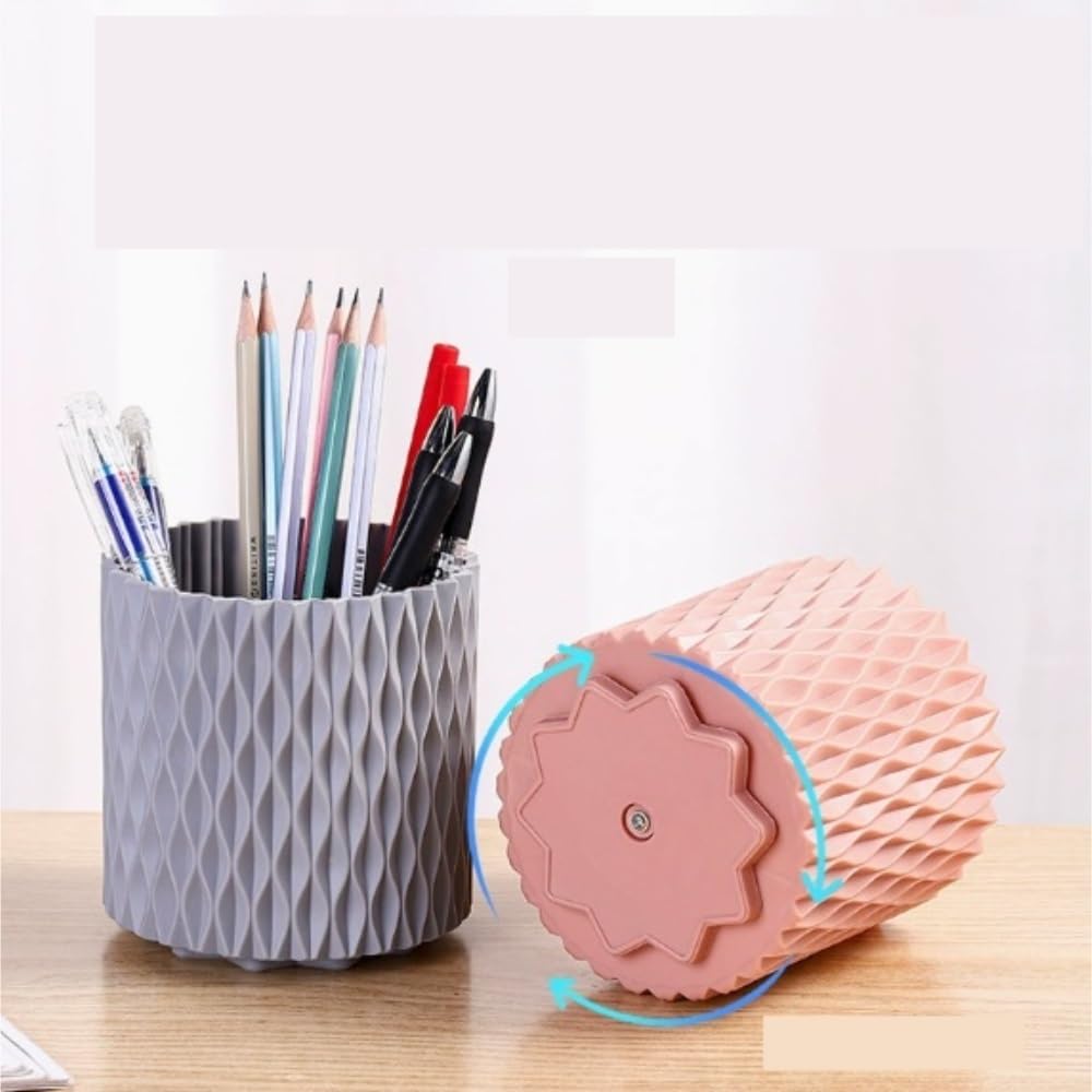 Stifteköcher Stifte Halter Ein Drehbarer Stifthalter Mit Fünf Fächern, Geeignet For Büros, Schulen Und Privathäuser Schreibtisch-Organizer(Pink)