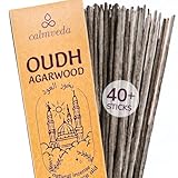 Calmveda Bakhoor Oud Incienso Arabe - (40+ Varitas, 9 Pulgadas) Sin Carbòn Incienso Resina, Chips de Oudh Assam | inciensos Naturales sin toxicos | Experimente el Lujo Exótico de un Palacio Arabe
