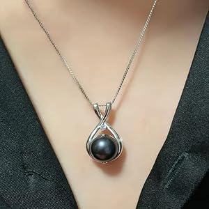 Gifts for wife women anniversary tahitian black pearl necklace mom girlfriend her fine jewelry mothers day valentines christmas birthdays gift  urban country home decor