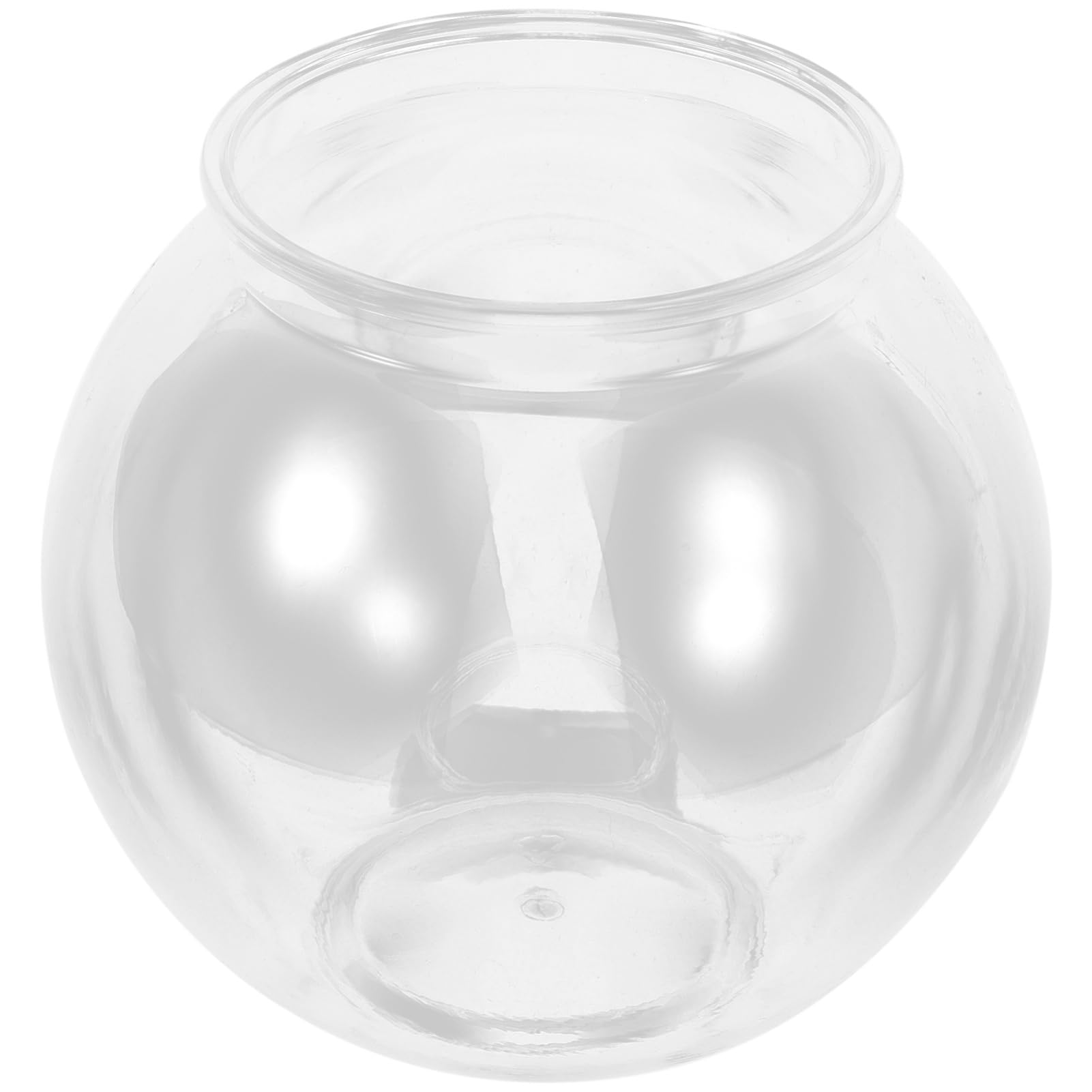 Milisten Runde Fischschale Aus Kunststoff Kleines Transparentes Aquarium Tragbares Desktop-Aquarium Für Goldfische Büro Und Wohnraum Dekoration