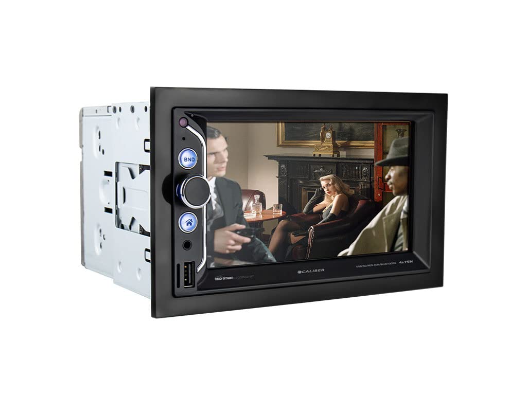 Caliber Autoradio - Radio Bluetooth Voiture - Radio FM - AUX - SD - Écran Tactile - Mirrorlink - Noir - 2 Din