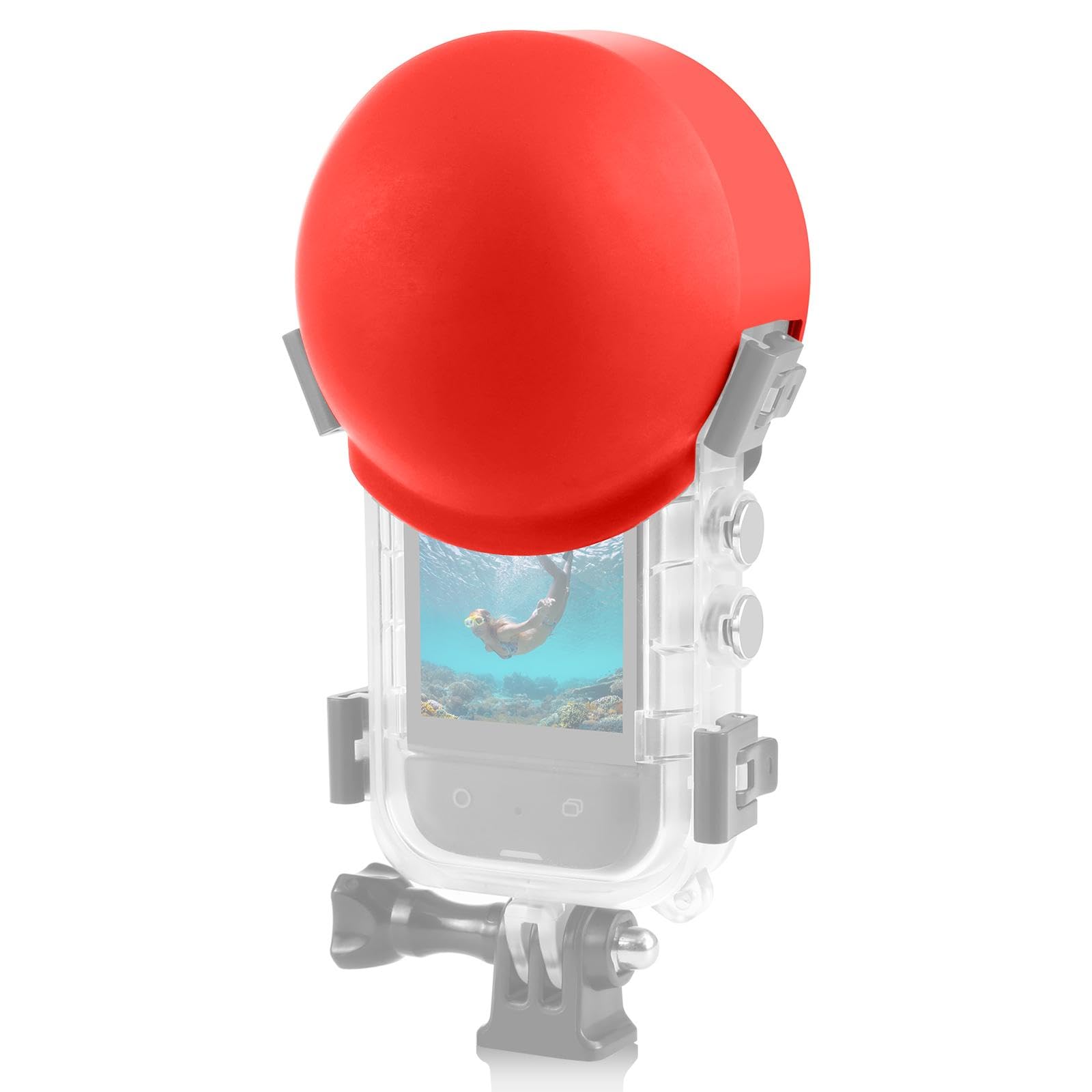 Silicone Lens Guard Cover for Insta360 X5 Invisible Dive Case Protective Cap Dust & Scratch-Resistant Compatible with Insta360 X5 360 Camera (Red)