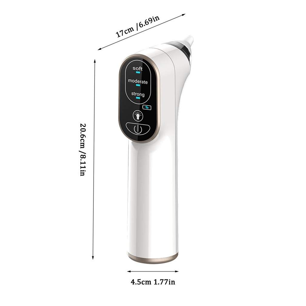 Aspirador Nasal Eléctrico, A Prueba De Agua USB Aspirador Nasal con 4 Boquillas De Succión Claro Congestión Narices Rápidamente, para Los Recién Nacidos Bebés Y Niños Pequeños
