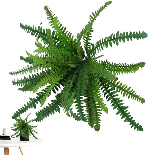 Helechos Artificiales para Exteriores,Helecho Artificial de Boston - Helechos Falsos realistas Impermeables - Helechos Artificiales Flexibles para porches Delanteros, pasarelas y Jardines