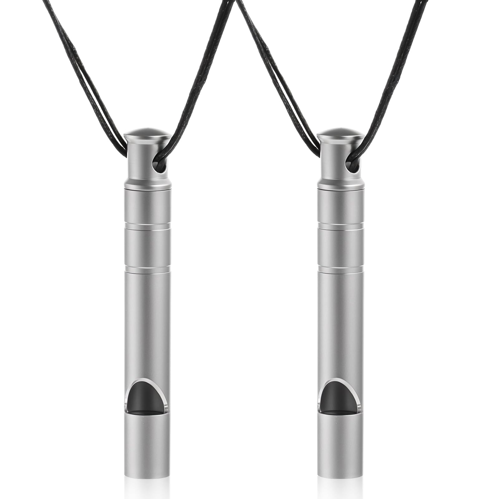 Titanium Whistle, ValueBargain 2-Pack 120db Emergency Survival Safety Whistle with Lanyard for Hiking, Camping, and Emergencies-image-39