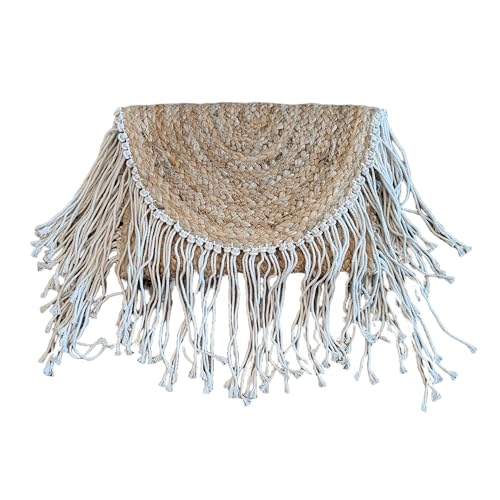 Generic Indie Jute Crossbody Bag Rope Fringes Bohemian Hipster Beach Wedding Natural Boho Summer Handcrafted in India Handbag