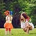 Elcoho 100 Pieces Plastic Rainbow Windmill Party Pinwheels DIY Pinwheel for Kids Toy Garden Party Lawn Decor, Assorted Color
