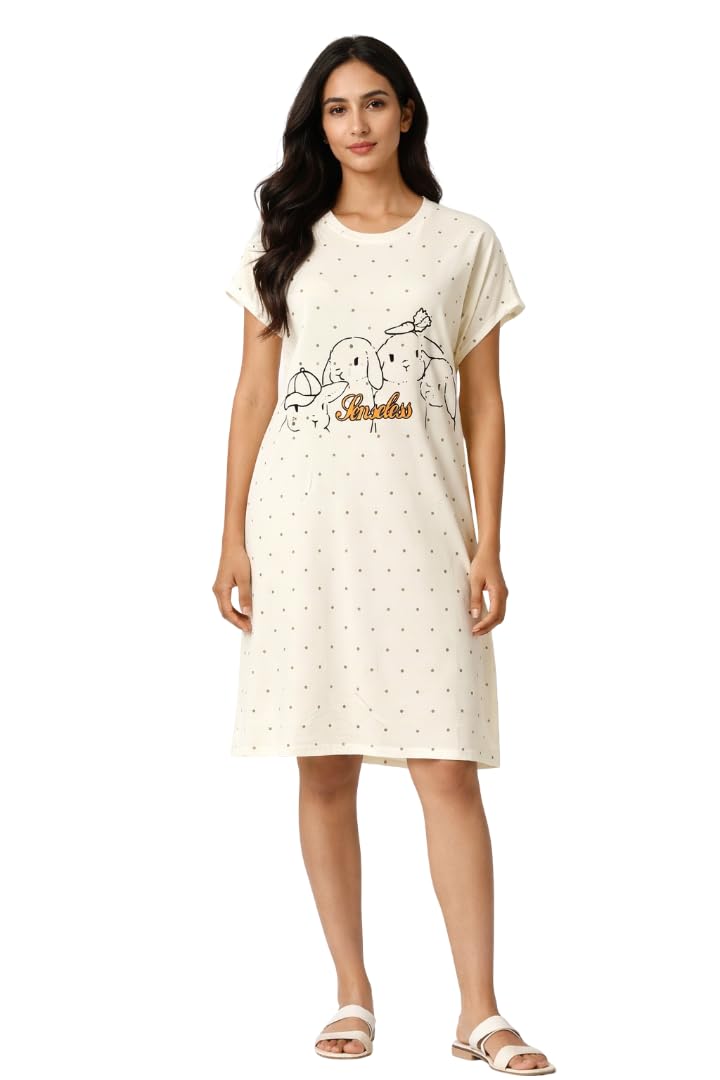 camey Women’s Summer Short Nighty | Printed Nighty | Sleepwear for Ladies | Free Size-picture-25