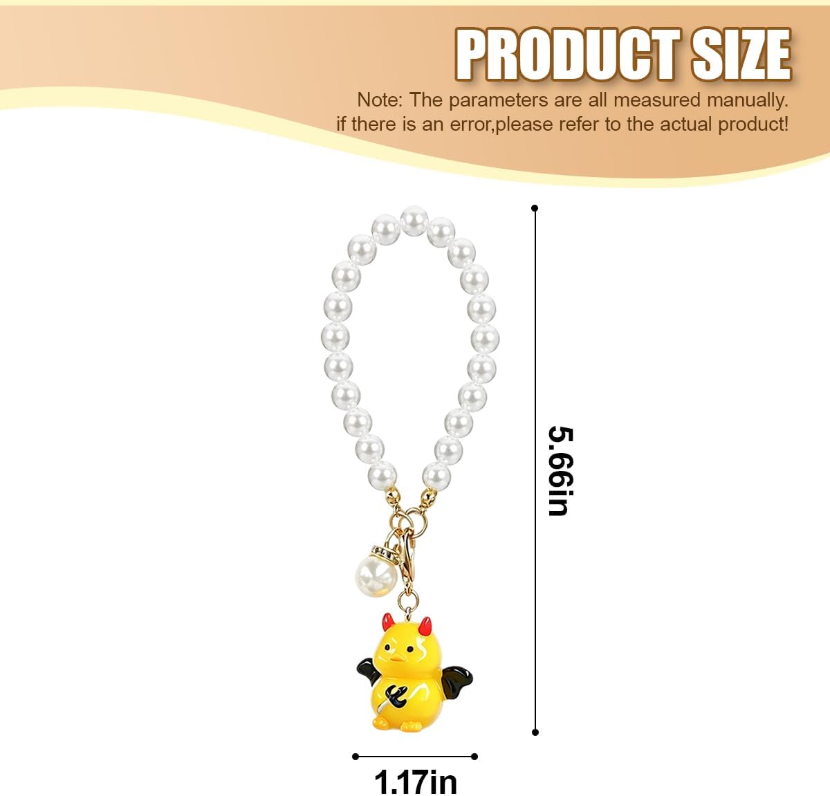 Craedli Cute Angel Duck Rear View Mirror Accessories Hanging Pendant image 2