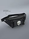 The Souled Store Marvel Punisher Utility Gear Fanny Pack Crossbody Sling Bag 4L Spacious Durable PU with Adjustable Strap Travel Daily Use Waist Bag for Men and Women gallery image