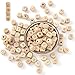 110 Stück Holz Perle Buchstaben/buchstabenperlen/Holzbuchstaben Perlen 12x12mm DIY Schnuller Kette Still Halskette Holz Alphabet Zahnen Perlen für baby perlen zum auffädeln