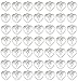 Yansanido Pack of 50 Alloy Antique Love Heart 17x16mm Charms Pendants for Making Bracelet and Necklace (Love Heart Cross 50pcs silver)
