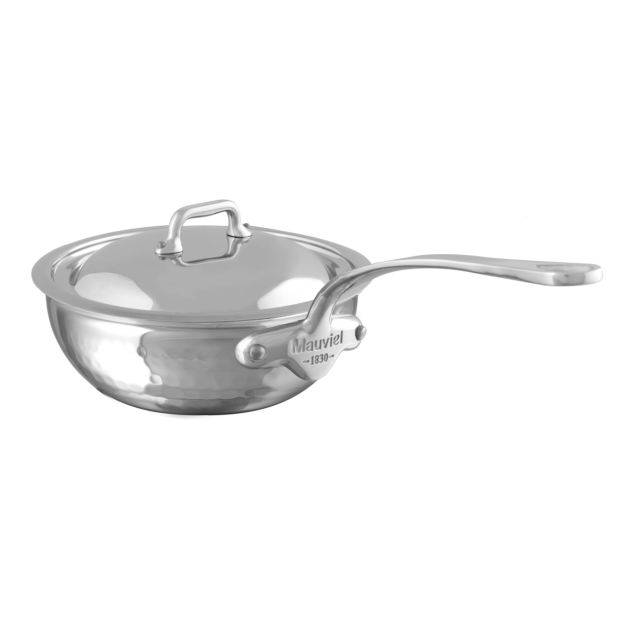 Mauviel M'Elite Sauteuse incurvée évasée 5 plis acier inoxydable 3,4 L