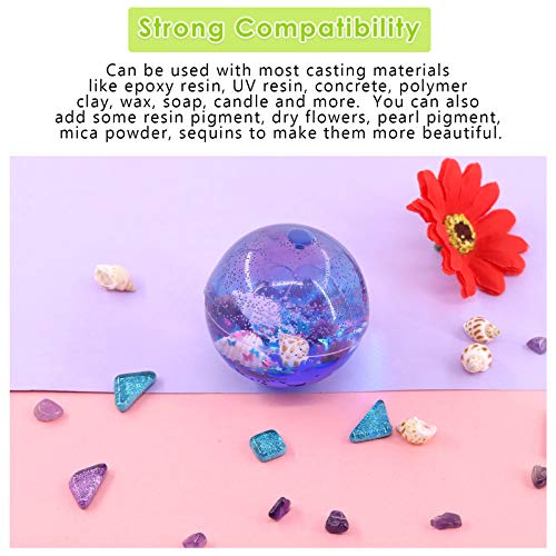 Keadic 31Pcs Silicone Resin Casting Molds Assortment Kit, Including Sphere, Cube, Pyramid, Pendant Decoration Molds, Square & Round Coaster Molds,For Candle Wax Mat & Pendants Home Decorations Etc #TOP5