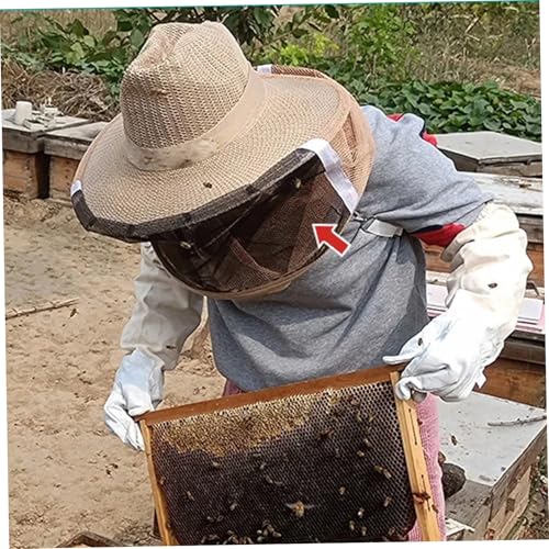 Gorro de apicultor con red protectora transpirable y velo integrado 6