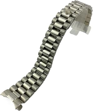 KEIOMI Watch Rolex Water Ghost Watch Buckle Solid Stainless Steel Wrist Band Siver Gold+Curved End Strap for Tool 20mm Fit 20mm Fit Wristband