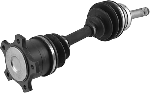 Miniatura 9 de TRQ Juego de ensamblaje de eje CV delantero del lado del conductor y del pasajero, botas de neopreno, engrasadas con moly, compatible con Nissan D21