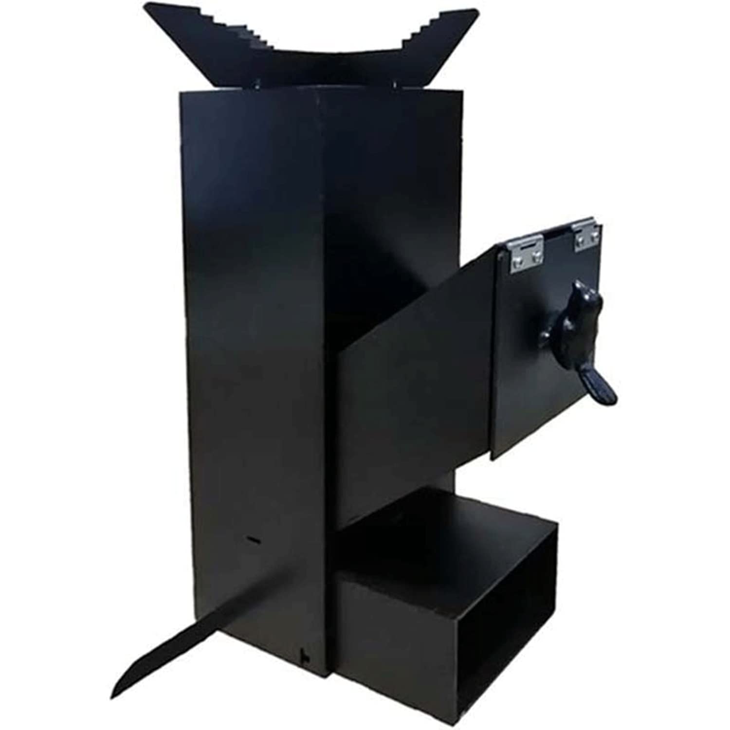 Réchaud de Camping Portable Rocket Wood Stove - Cuisinière avec Chambre à Combustible en Acier et Cuisson à température contrôlée pour Le Camping en Plein air, la Cuisine