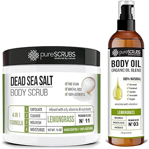 pureSCRUBS Lemongrass Body Scrub + Body Oil Cover