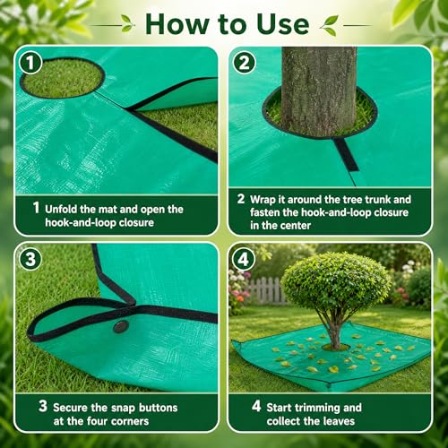 Bâche de coupe buisson portable pour ramasser les feuilles sans se baisser