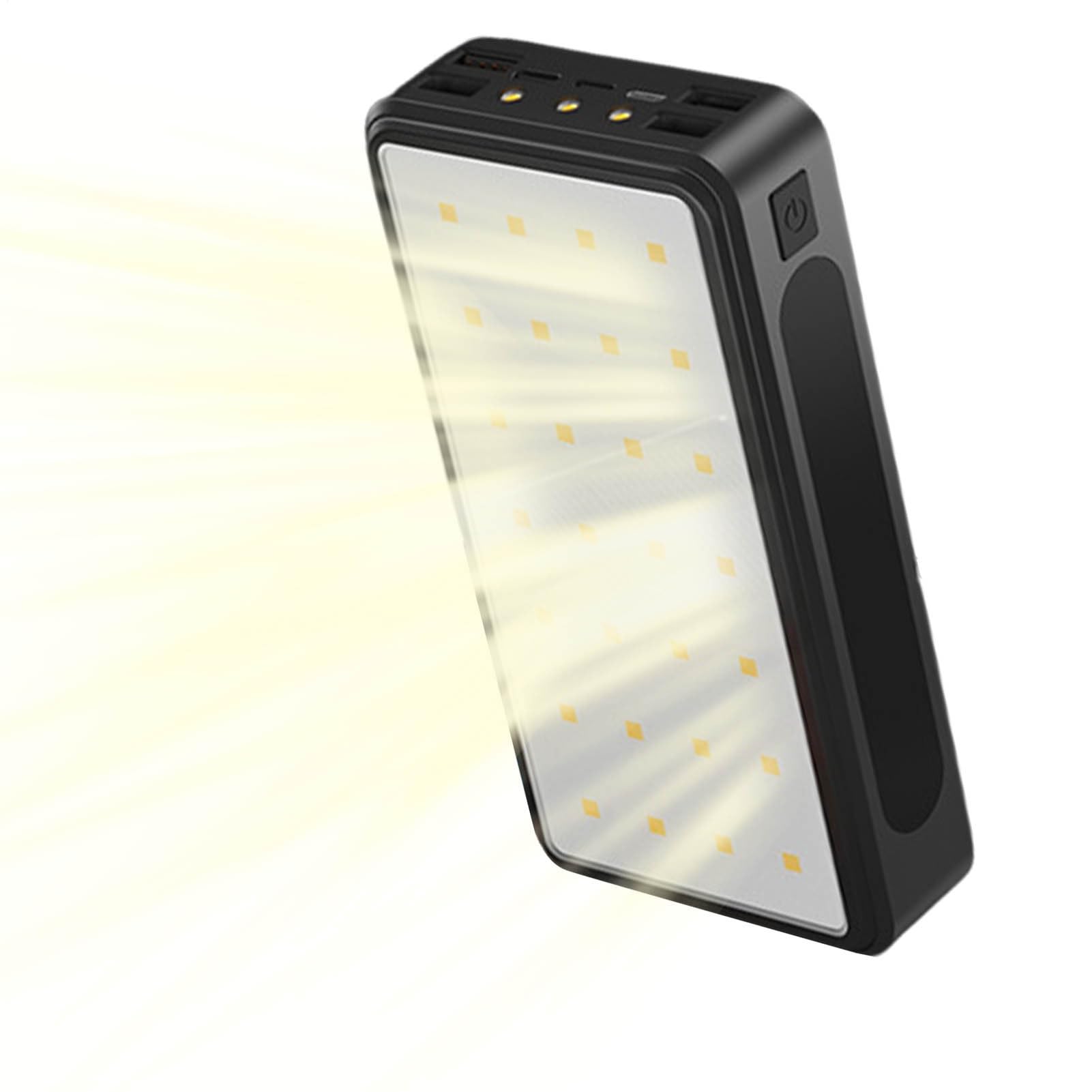 Banco De Energía con Cargador Solar Banco De Energía De Carga Rápida Batería Externa 50000mAh Banco De Energía Solar para Móviles Viajar Actividades Al Aire Libre Equipo De Supervivencia