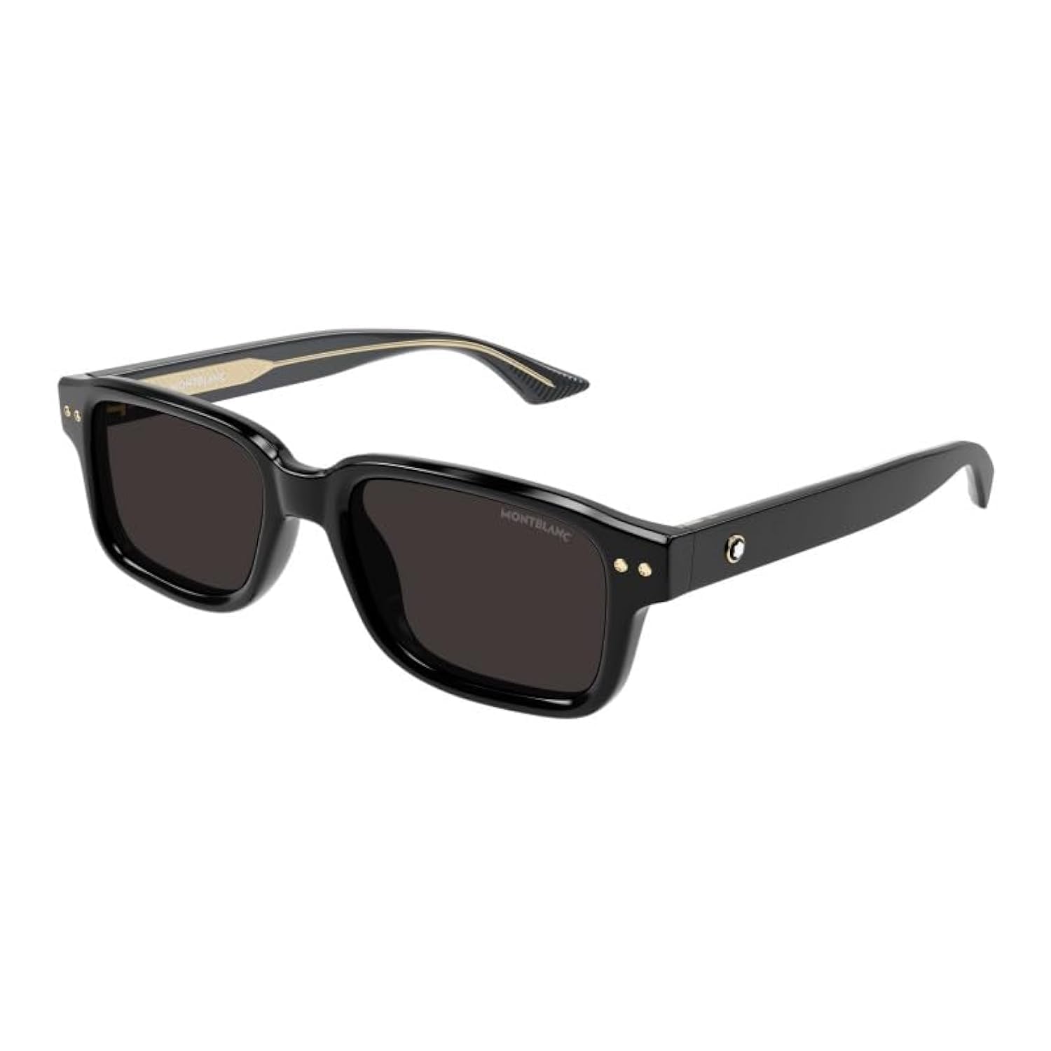 Montblanc MB0286S-001 53 okulary przeciwsłoneczne Man Recycled Ace okulary przeciwsłoneczne, sportowe, czarne (czarne), jeden rozmiar