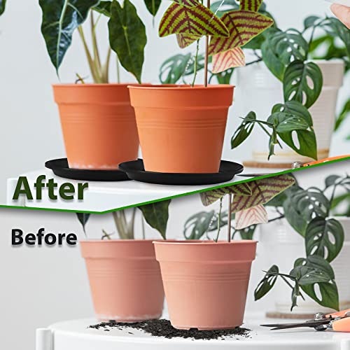 6 Stück 18 cm Blumentopf Untersetzer aus Kunststoff Blumentopfuntersetzer Rund Pflanzentopf Untertasse Plastik Pflanztopf Unterteller für Pflanzkübel Blumenkübel Tablett Blumen Pflanzen Garten
