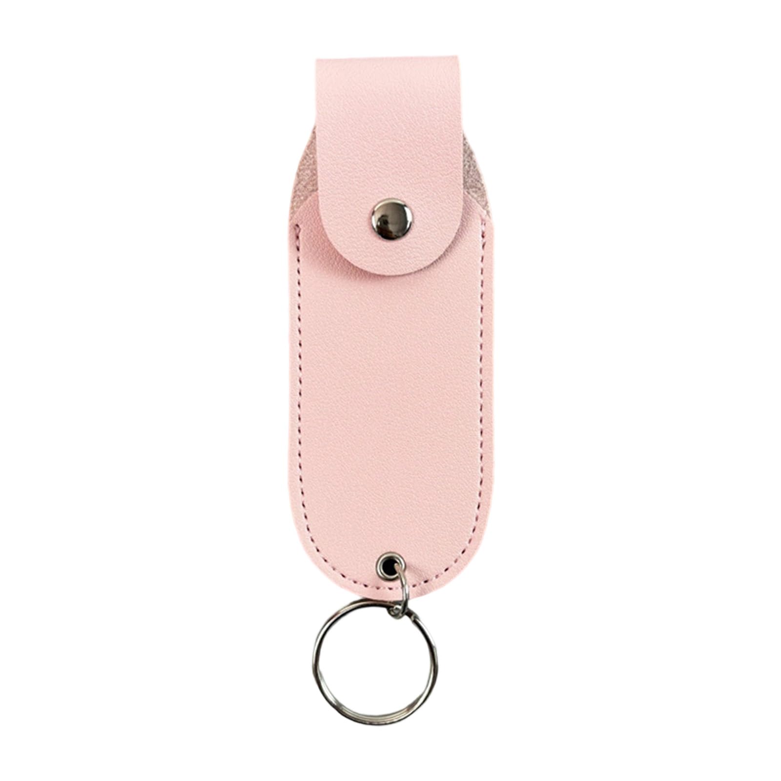Mzran Unisex B Pu Leather Defense Sprays Keychain Holder Emergencies Ready Holsters With Secure Closure Keyring For Daily Carry Keychain Pepper Sprays Sleeve