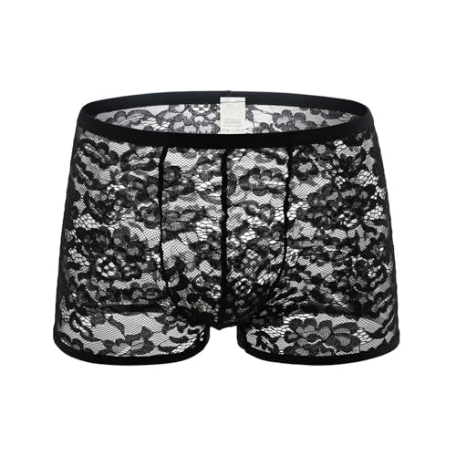 Mens Lace Boxers Briefs Sheer Underwear Sissy Panties Sexy Lingerie for Men4