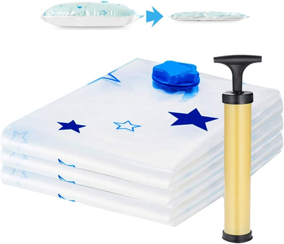 3 Pack 120x100cm Vacuum Storage Bags,Jumbo Airtight Space DoubleZip