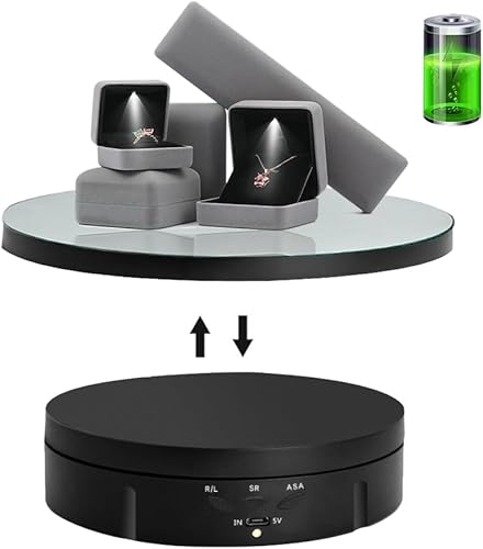 Miniatura 32 de JAYEGT Soporte de exhibición giratorio motorizado 3 en 1 con cubierta de repuesto de 5.74/7.08/8.66 pulgadas, carga máxima de 22 libras, modelos 3D