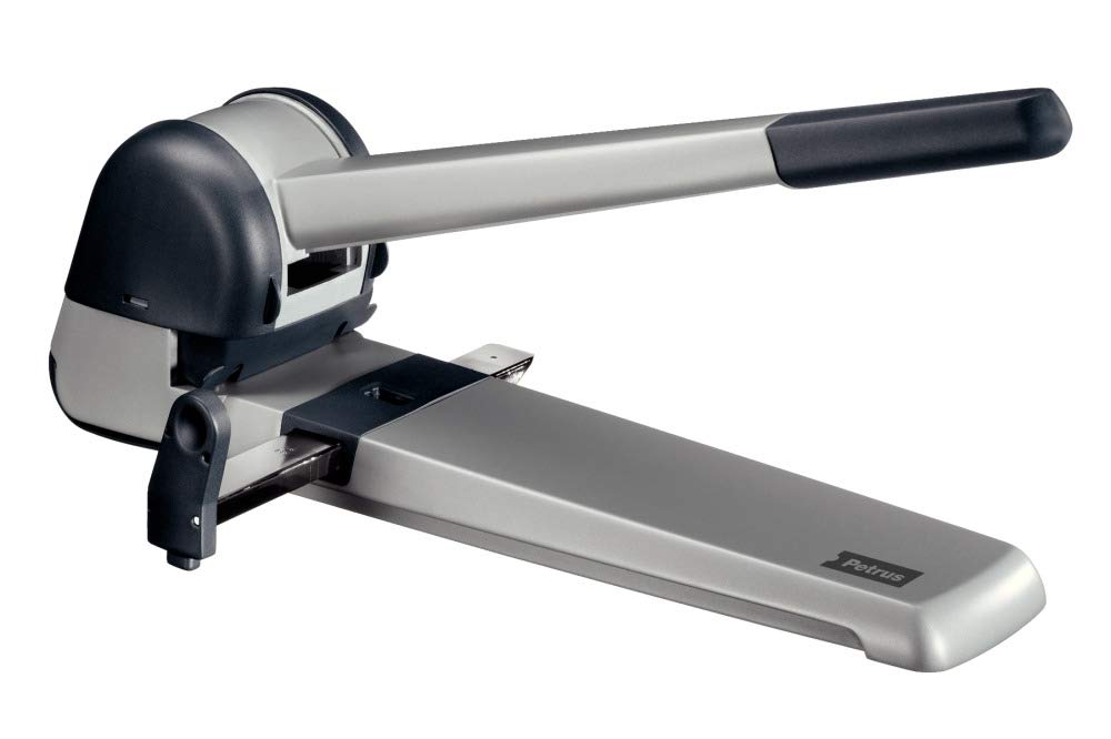 Leitz PETRUS 623363 - Taladro de gruesos y especiales 2 agujeros modelo 582 color plata
