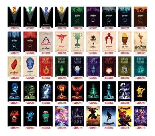Kit 10 Placas Pvc - Games - Geek - Heróis - Jogos - Marvel