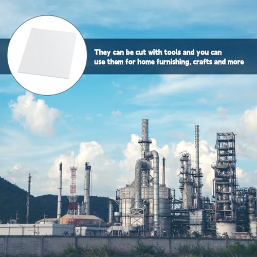 Image of Sasylvia 2 Pcs HDPE Sheet, HDPE Plastic Sheet Flexible High Density Polyethylene Board Solid Plastic Block for DIY Projects for Machining Home(White,1 /2 inchx12 inchx24 inch)