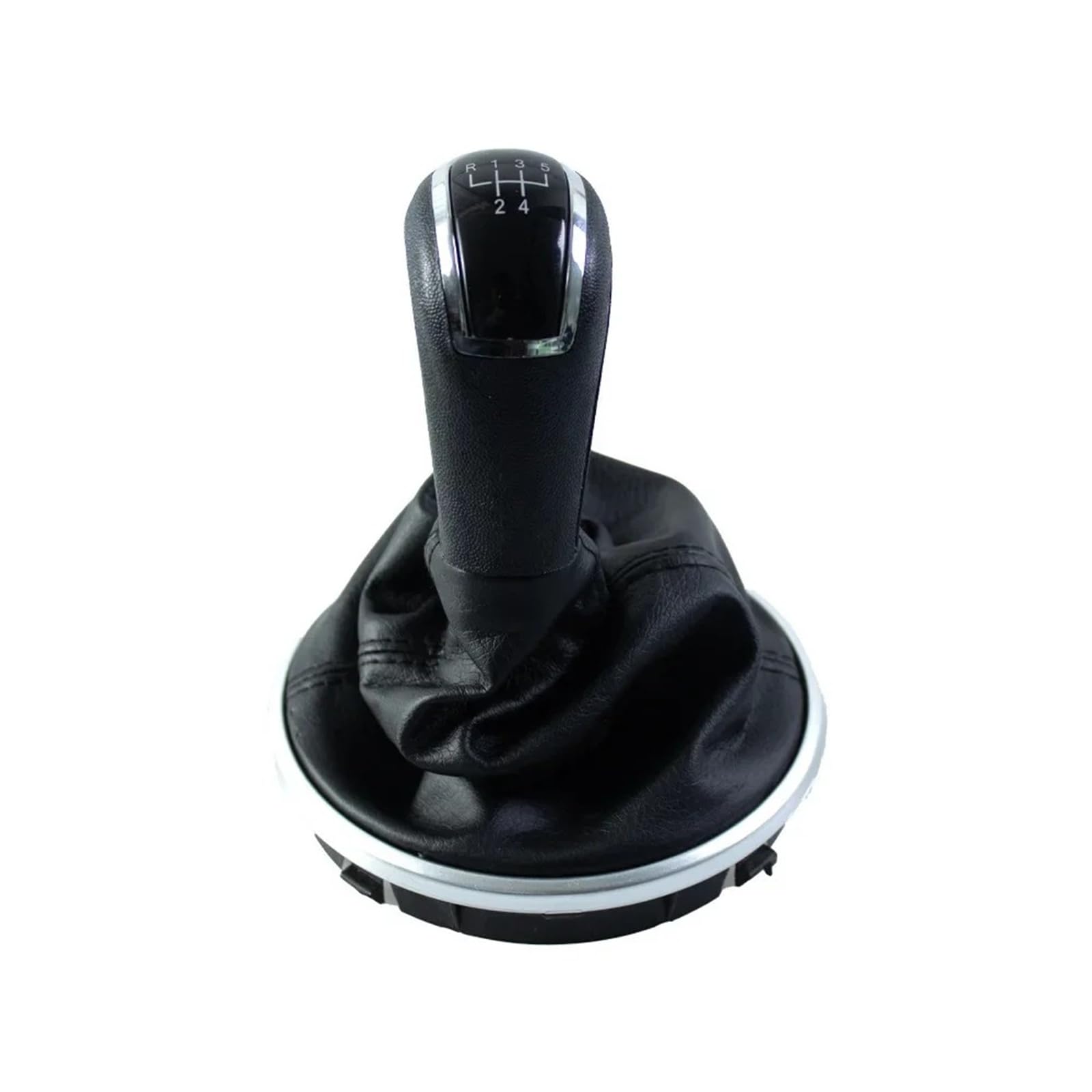 XZCVTYW Car Lever Gear Shift Knob for Skoda for Fabia 2 2007-2010 for Roomster 2006-2010 5 Speed Gear Shift Knob with PU Gaiter Boot Cover Car Shifter Knob