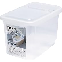 Sealed Rice Bottle, 13.3 lbs 6 kg, Packing with Measuring Cup, Tightly Lock, Moisture, Oxidation Prevention, Freshness, Clear