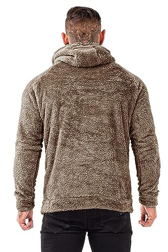 GINGTTO Men's Fuzzy Sherpa Sweatshirt Fashion Pullover Fleece Hoodies2