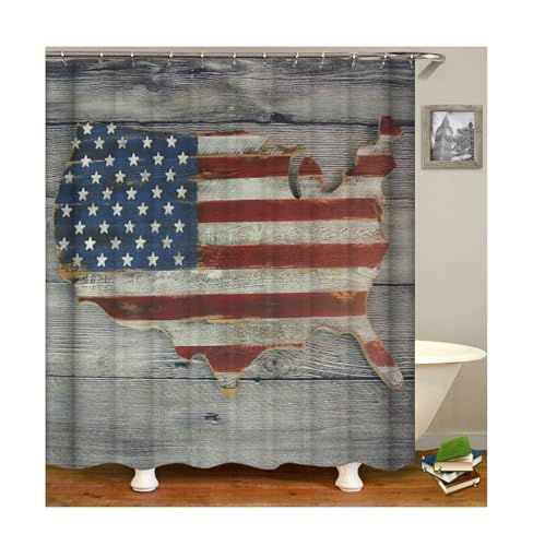 Rideau de douche multicolore 165x180 cm en polyester lavable