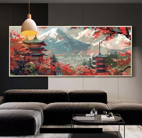 Anti-stress bricolage adulte kit broderie diamant palais japonais 5D mosaïque
