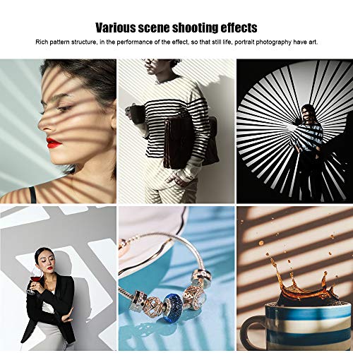 Fotoconic Bowens Mount Optical Snoot for Studio Light Flash Strobe LED Light, Art Styling Effects Photography Snoot with 50mm Lens, 16 Stainless Steel Modeling Pieces and 9 Graphic Cards - Thumbnail 6