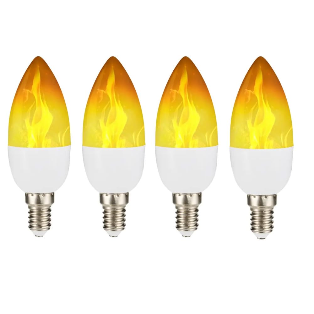 4Pz E14 110V 220V LED Lampadina Fiamma Partito Fiamma Effetto Luce Simulazione Fuoco Luce Giardino Decorazione Tremolante Lampada