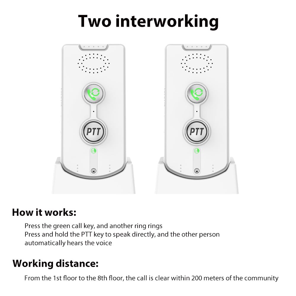 2 citofoni wireless per la casa bidirezionale Voice Interphone Ultra Long Distance Room to Communication Portable Two Way Caller Anziani