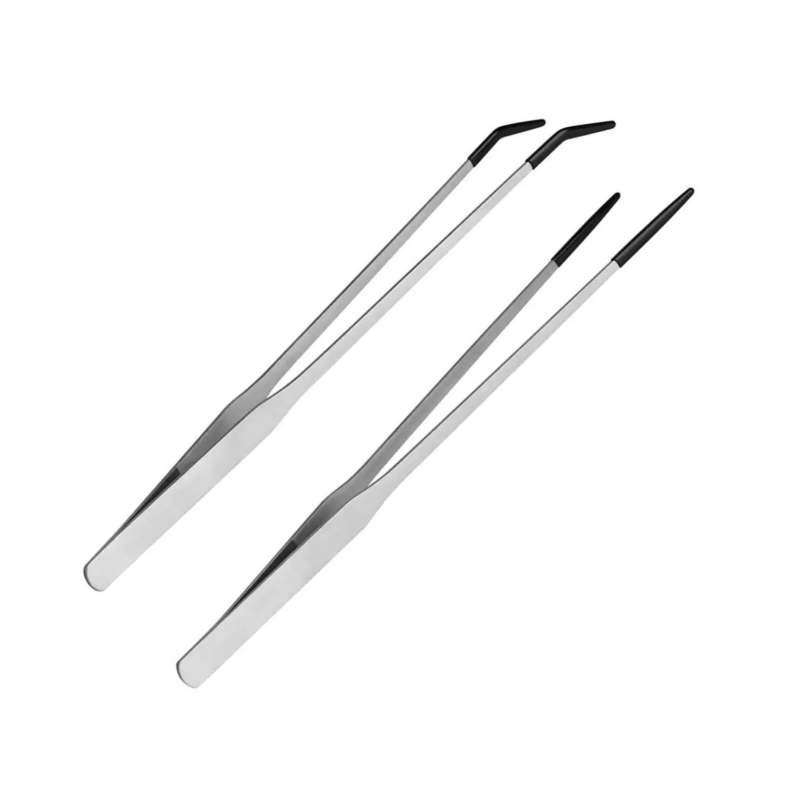 Professional Reptiles Feeding Tongs Long Tweezers Ergonomic Grip Antislip Silicone Head for Secure Food Transfer Steel Feeding Tongs for Reptiles
