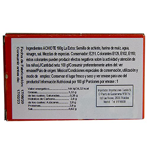 Achiote en pasta - 100g - pack de 3 unidades