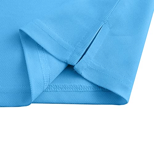 Mens Polo Shirts Lightweight Sun Protectionupf50+ Quick Dry Golf Polo Shirt For Men Light Blue-4Xl #TOP6