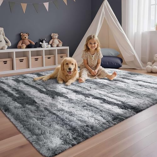 Zebra 5x7 ft Fuzzy Rug for Living Room,Black White Bedroom Area Rugs Non-Slip,Carpet for Nursery Kids PlayRoom Indoor Modern Plush Carpets