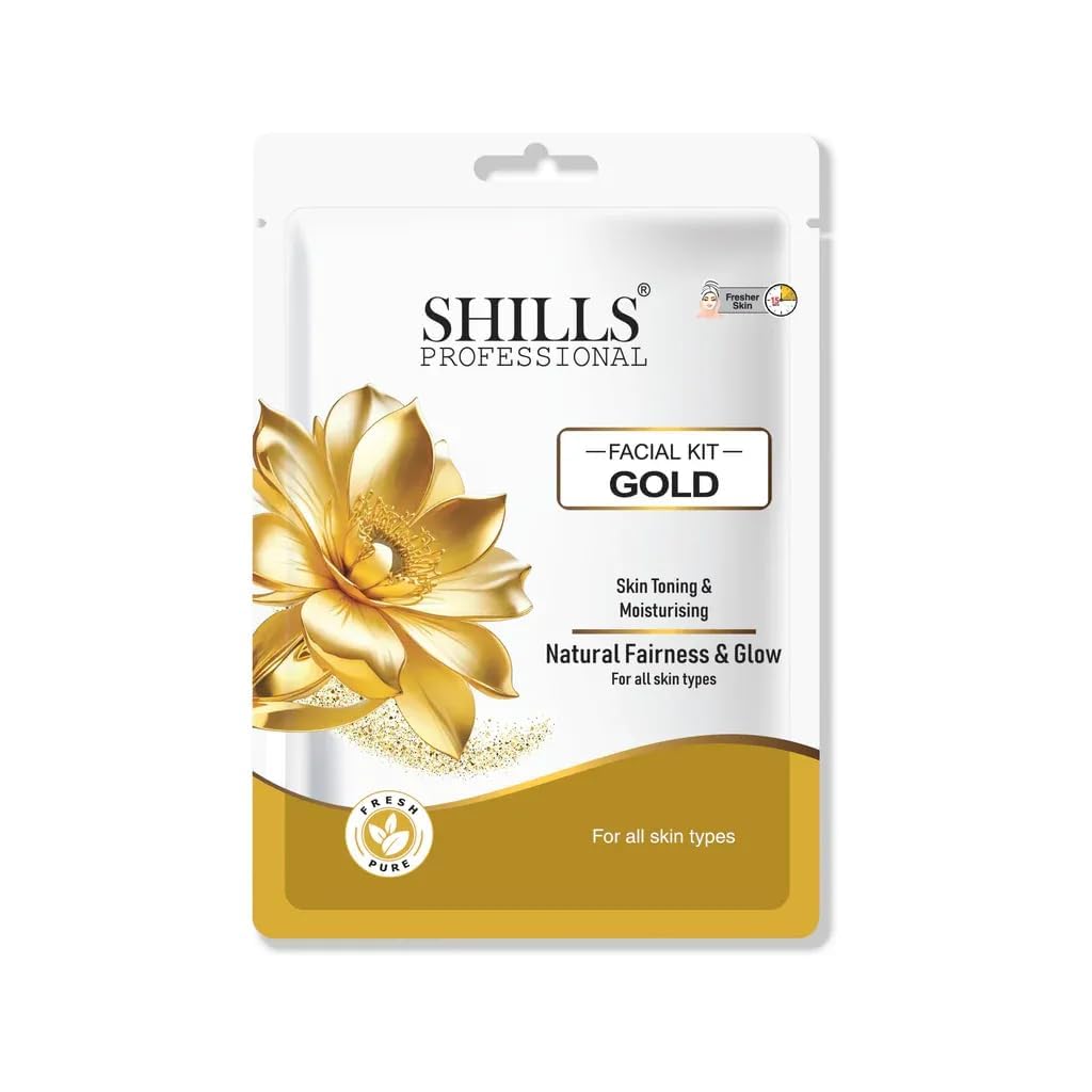 PRATHNA CREATION SShills Professional Gold facial kit | Glass Glow Facial Kits | Glowing Skin | Natural Glow Facial kit's | Faciall kit For All Skin Types (90 gm)