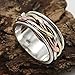 JEWELSTREZORO Silver Spinner Ring 925 Sterling Silver Spinner Men Women All Size Spinner Meditation Ring Gift Item Handmade Jewelry T1105A (US-8.5)