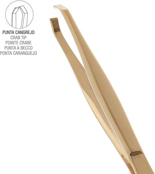 Beter – Pinzas de depilar para cejas de punta cangrejo para mayor precisión y visibilidad del pelo. Pinzas profesionales inoxidables - Pinza de cejas - 4