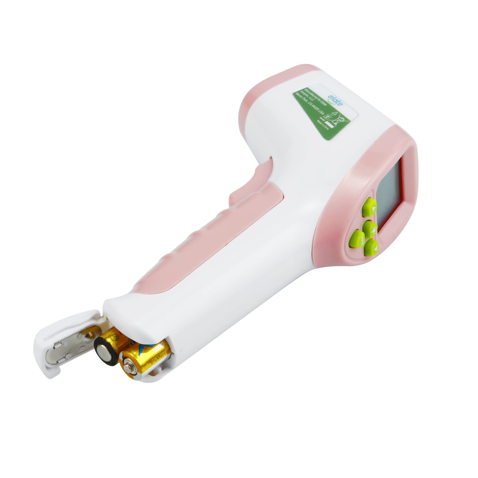 Elate Termómetro de frente | Termómetro de bebé para adultos, niños, bebés | Infrarrojo digital sin contacto con alarma de fiebre | Accesorios de grado médico para el hogar para enfermeras |
